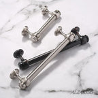 Alzassbg 10 Pack Matt Black Cabinet Pulls, 5 Inch(128mm) Hole Centers Cabinet Handles Kitchen Hardware Straight Bar for Cabinets and Drawer AL3082MB