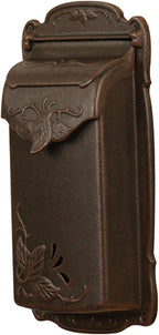 Special Lite Floral Vertical Wall Mount Mailbox - Copper Cast Aluminum Mailbox for Wall Mount - SVF-1001-CP