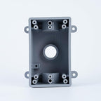 1/2-Inch or 3/4-Inch Weatherproof Electrical Junction Box with Adapters, Gray, Indoor/Outdoor Installation (Single-Gang 2PACK)