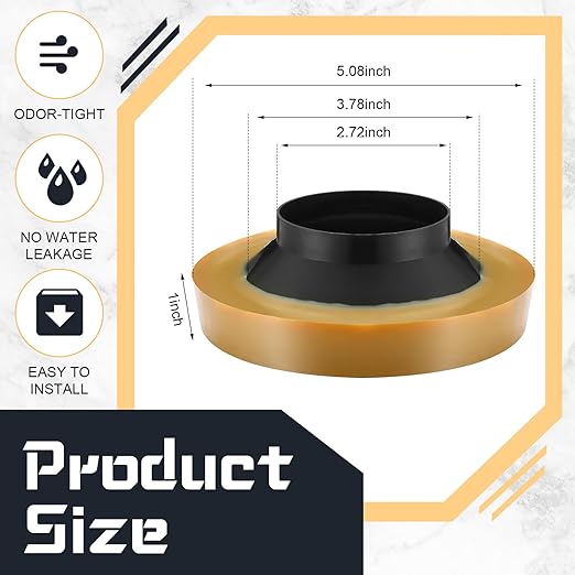 Marsui 4 Pack Toilet Wax Ring Thick Toilet Bowl Wax Ring Gasket for Toilet Bowl Toilet Wax Ring Seal for 3-inch/4-inch Waste Line-Gas, Odor and Watertight Seal