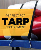 Bungee Cords with Hooks 15", Heavy Duty Rubber Straps, 10 Pack Bungee Straps for Trucks, Tarp Tie Downs, Rain Cover, Cargo, Canopy, Outdoor Use, 180 lbs Load