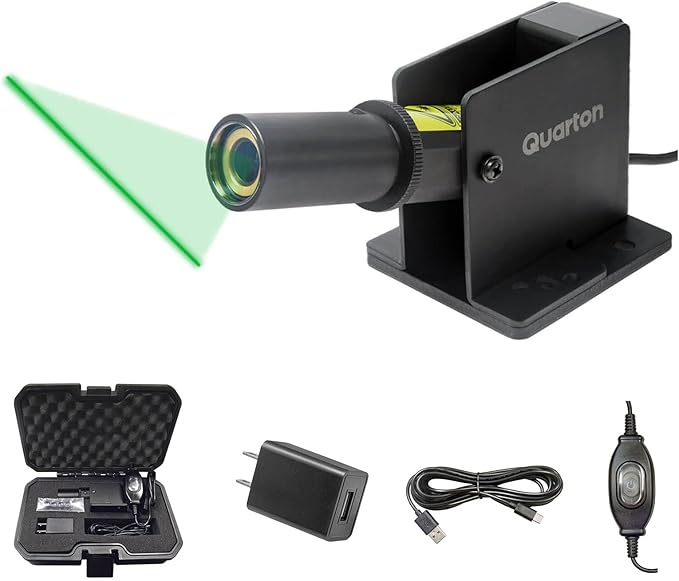 Laser Level ML-200 Green Line Generator for Outdoor & Indoor Large-Scale Cutting, Measuring, Alignment and Construction, Waterproof, Type-C Charging Port, Magnetic Base, Class 1 product