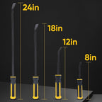 STEELITE Pry Bar Set, 8",12",18",24", Heavy Duty Pry Bar 4-Piece Mechanic Hand Tools with Thicker Strike Cap Handle