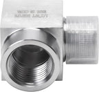 90 Degree Street Elbow - 1/2" NPT Male to 1/2" NPT Female Stainless Steel 304 Heavy Duty Forged Square Barstock Street Elbow Adapter Pipe Fitting (pack of 2)