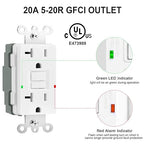 20 Amp GFCI Outdoor Electrical Outlet Box, Nonmetallic Heavy Duty Box IP66 Waterproof and NEMA 5-20 Self Test GFCI Outlet Kit, 3.15 Inch Deep, Lockable, Clear/Gray, UL Listed
