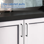 JOY DECOR Cabinet Pulls – 7-1/2 Inch Hole Center, Matte Black, 10 Pack, Zinc Alloy Cabinet Handles for Drawers & Cupboard – Vintage Style Hardware for Kitchen, Bathroom, Dresser, Furniture Makeover