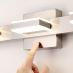 mirrea 20" Brushed Nickel Vanity Lights for Bathroom 3 Light Vanity Lighting Fixtures for Mirror 3 CCT Adjustable LED Vanity Light