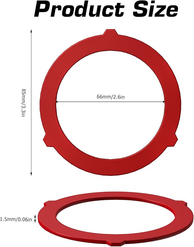 Triple-Lip Design Flush Valve Seal for Kohler, 2 Pcs Upgraded Silicone Material Canister Toilet Tank Parts Gasket Replacement for GP1059291, for Easy Install and Uninstall