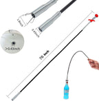 Upgraded Drain Snake 76" with Hook, Plumbing Snake Auger Tool, Sink Snake Drain Clog Remover for Bathroom Kitchen