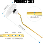 Compatible with TOTO Toilet Handle Replacement Parts Kit, Universal THU068#CP Trip Lvr for St743S Side Mount Toilet Flush Tank Lever Handle for TOTO Kohler Toilet Tank, 1-Pack Bright White