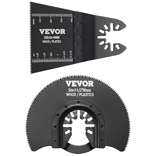 VEVOR 30-Piece Oscillating Saw Blades, Quick Release Multi Tool Blades Kits, 8 Types Oscillating Multitool Blade for Wood Plastic Metal, Compatible with Dewalt Ryobi Milwaukee Hitachi Chicago Fein
