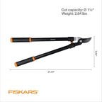Fiskars 28" Loppers for Tree Trimming, Heavy Duty, Rust-Resistant Sharp Bypass Steel Blade Loppers, Branch Cutter up to 1.5" Diameter Cut Capacity, Shock-Absorbing Handle, Garden Tools