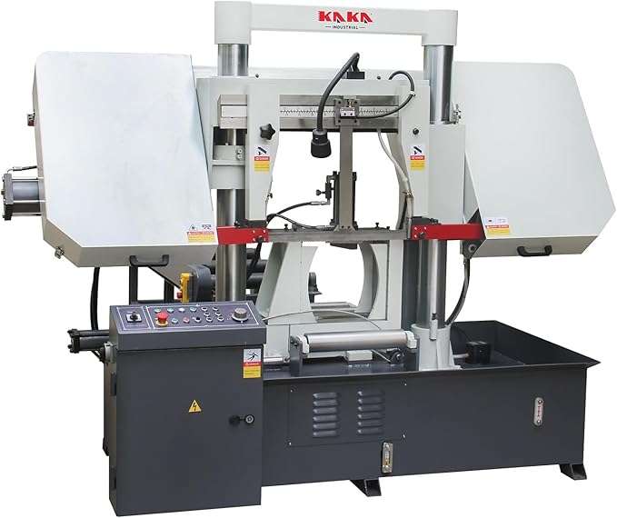 KAKA Industrial Metal Bandsaw 15.7 Inch Capacity Double Column Horizontal Band Saw Hydraulic Control Semi-Automatic for Metal Fabrication Shops,Industrial Workshops TGK-16A