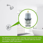 RP46074 Shower Cartridge for Delta MultiChoice 13/14 Series Shower Faucet Single Handle, Replacement Monitor Pressure Balance Cartridge, Including RP22734 Bonnet Nut