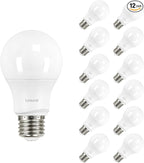 Linkind A19 LED Light Bulbs Dimmable, 60W Equivalent Light Bulbs, E26 Base, 5000K Daylight, 9.5W 840 Lumens 120V, UL Listed FCC Certified, LED Lights for Bedroom Living Room Home Office, 12 Packs