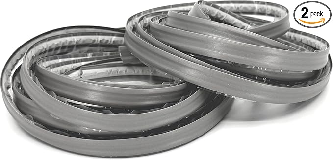 InstaTrim The Original Flexible Trim - 2-Pack of 10ft Grey 1/2" Wide Caulk Tape - Adhesive Trim with Many Uses Including Caulking for Bathtubs, Sinks, Counters, Tile, Floors - Made in USA