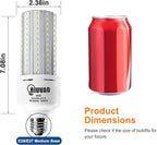 2 Pack 60W LED Corn Light Bulb 500W Equivalent Bulb 7500 Lumen 5000K Cool Daylight White E26/E27 Medium Base for Outdoor Indoor Large Area Garage Warehouse Factory Backyard