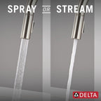 Delta Nicoli Brushed Nickel Kitchen Faucet with Pull Down Sprayer, Modern Single Hole Kitchen Sink Faucet, Single Handle, Stainless Steel 19867LF-SS