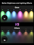 Permanent Outdoor Lights 50ft,RGBW Eaves Light with 36 LED Lights,111+ Scenes Modes Outdoor Lighting, Waterproof Permanent Light for Daily Holiday Halloween Decorations, Compatible with Alexa,Black