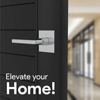 Mega Handles Prime Dummy Door Handles - 4 Pack Heavy Duty Chrome Door Handles, Non-Turning Door Handle for Closet & French Doors, Single Side, Fits All Standard Doors - Polished Chrome