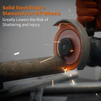 2 Pack Cut Off Wheels 4 1/2 Inch with 7/8" Arbor, Angle Grinder Cutting Disc, Diamond Cutting Wheel with 5000+ Cuts on INOX, Rebar, Angle Iron and Steel