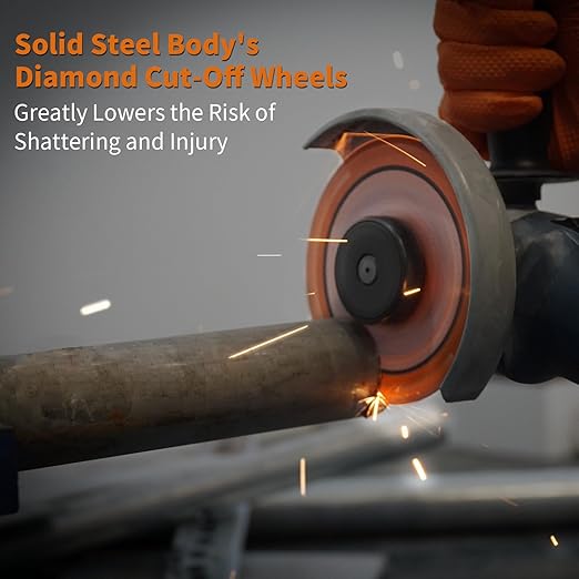 Cut Off Wheels 4 1/2 Inch with 7/8" Arbor, Angle Grinder Cutting Disc, Diamond Cutting Wheel with 5000+ Cuts on INOX, Rebar, Angle Iron and Steel