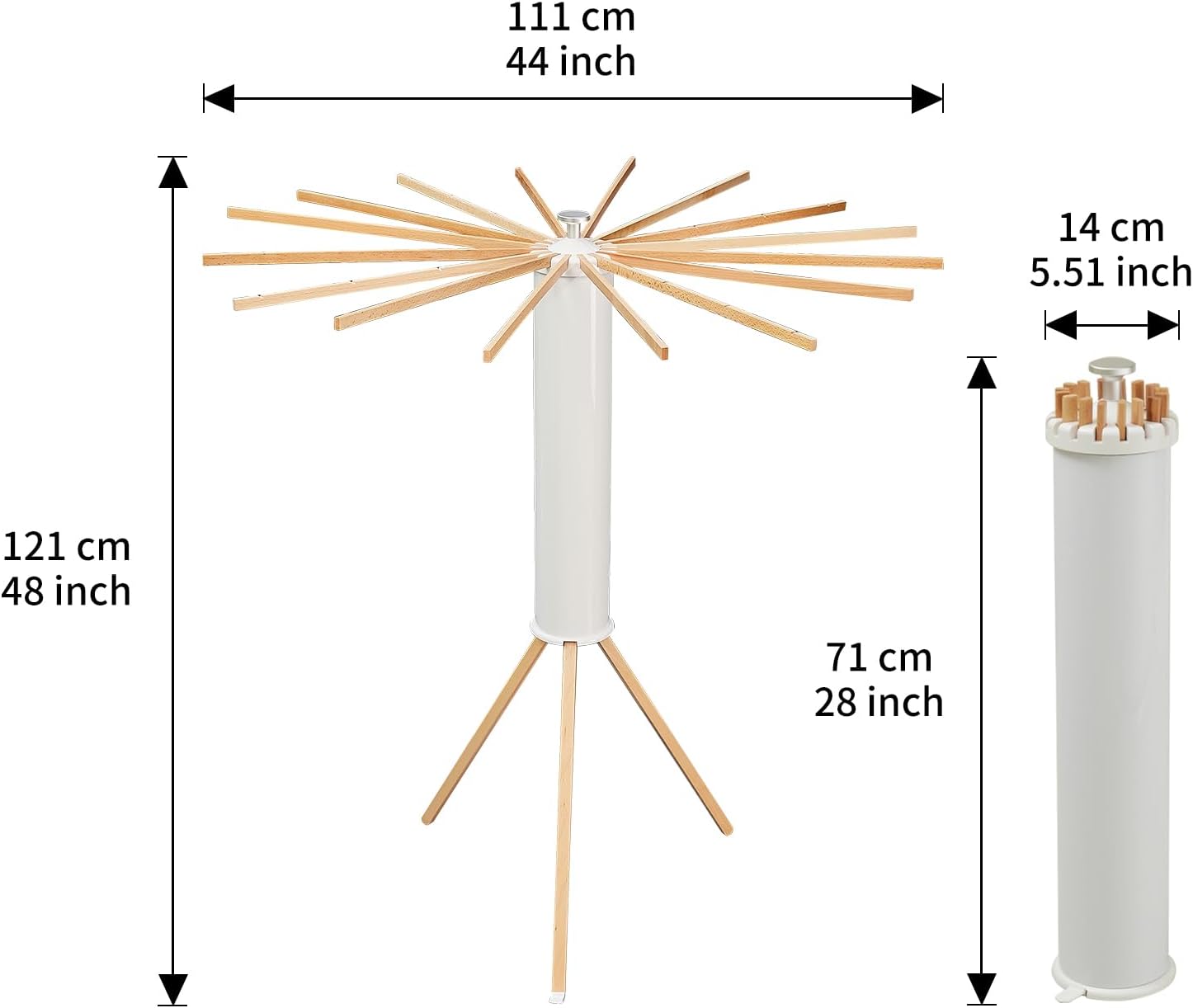 Clothes Drying Rack Tripod,Laundry Hanger Dryer Rack,Portable Drying Rack,Outdoor Clothes Rack-Drying Rack Clothing Laundry Bedroom Household Wooden-16rods