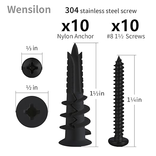 Self-Drilling Drywall Anchors Assortment Kit – 182 Pcs for Concrete, Drywall,sheetrock Anchors， and Sheetrock – Heavy Duty Wall Anchors for Easy Installation, No Drill Bit Required