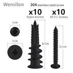 Self-Drilling Drywall Anchors Assortment Kit – 182 Pcs for Concrete, Drywall,sheetrock Anchors， and Sheetrock – Heavy Duty Wall Anchors for Easy Installation, No Drill Bit Required