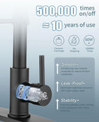 Kitchen Faucet Set, Black Kitchen Sink Faucets with Pull Down Sprayer and Soap Dispenser, Single Handle Stainless Steel Faucets for Kitchen Sinks, Farmhouse RV Faucet with Deck Plate