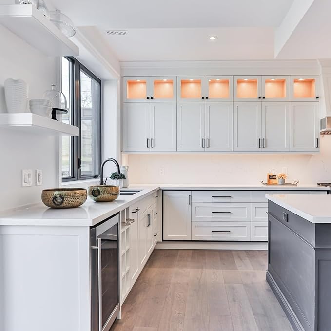 20 Pack 5" Black Cabinet Handles Matte Black Dresser Handles Drawer Pulls Square Cabinet Pulls for Kitchen Modern Stainless Steel Handles for Cabinets and Drawers