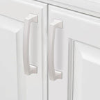 COTYKILEY 10 Pack 4 Inch(102mm) Brushed Satin Nickel Cabinet Handles Kitchen Cabinet Pulls Cabinet Door Handles Kitchen Cabinet Hardware