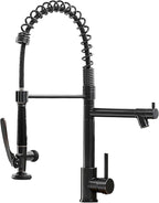 Fapully Commercial Pull Down Kitchen Sink Faucet with Sprayer Oil Rubber Bronze