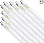 8 Pack 21 Inch T5 Fluorescent Bulbs 13 Watt Daylight 6500K, F13T5D Under Cabinet Lights Bulb, 750 Lumen G5 Base