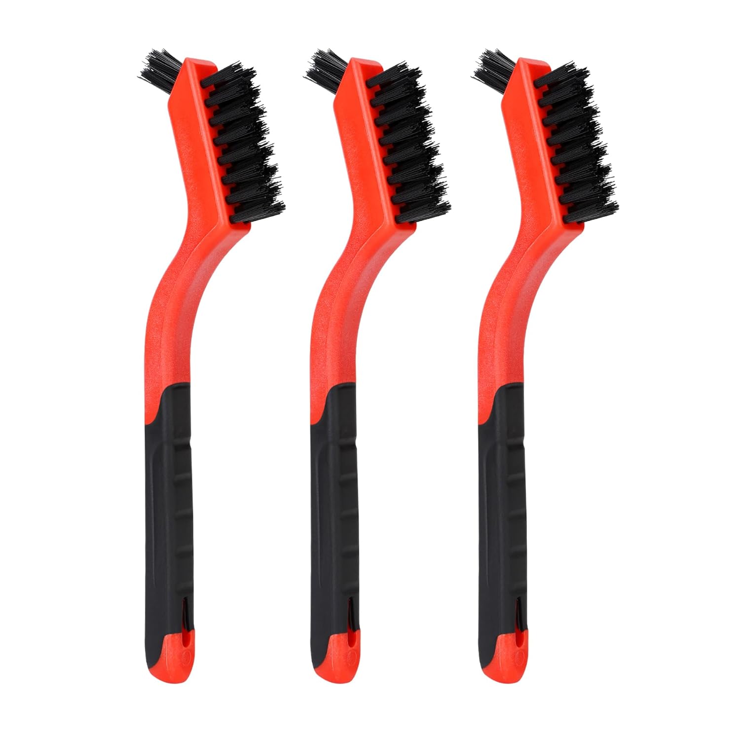 3pcs Nylon Brushes for Cleaning, Small Cleaning Brushes for Tight Spaces, Car Detailing Brush Set for Cleaning Dust in Holes