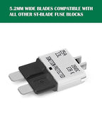 LENKRAD Automotive 25 Amp ATC/ATO Resettable Fuse 25A Manual Reset Standard Blade 25Amp Fuses Manual-Reset Circuit Breaker 25A for Car Truck RV Marine Boat Trolling Motorhome, 5 Pack