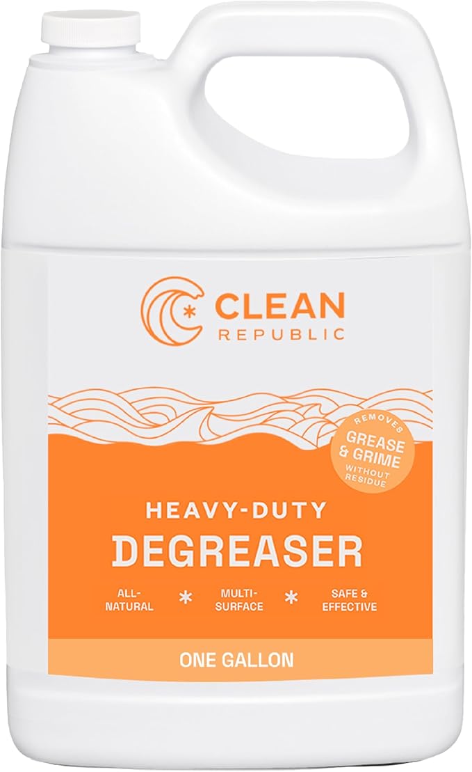 Clean Republic Heavy-Duty Degreaser, Multi-Surface Cleaner for Ovens, Stove Tops, Grills, and More, 1 Gallon Bottle