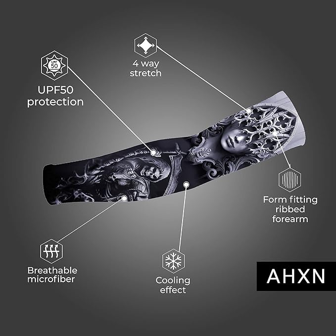 UV Sun Protection Arm Sleeves for Men & Women-UPF 50+ Sports Compression Cooling Sleeve-Unique TATTOO SLEEVE gift