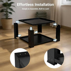 SKM Universal Washer and Dryer Pedestal Stand for 27" & 28" Machines | Heavy-Duty Steel, 700LB Capacity | 15.7" Height, Anti-Slip Design, Black