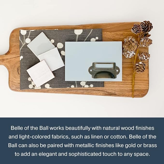 Country Chic All-in-One Chalk Paint for Furniture, Cabinets, Home Decor, Eco-Friendly, Matte Finish, Built-In Primer & Top Coat for Wood, Metal - Belle of the Ball (Light Blue) - 8 oz (237 ml)