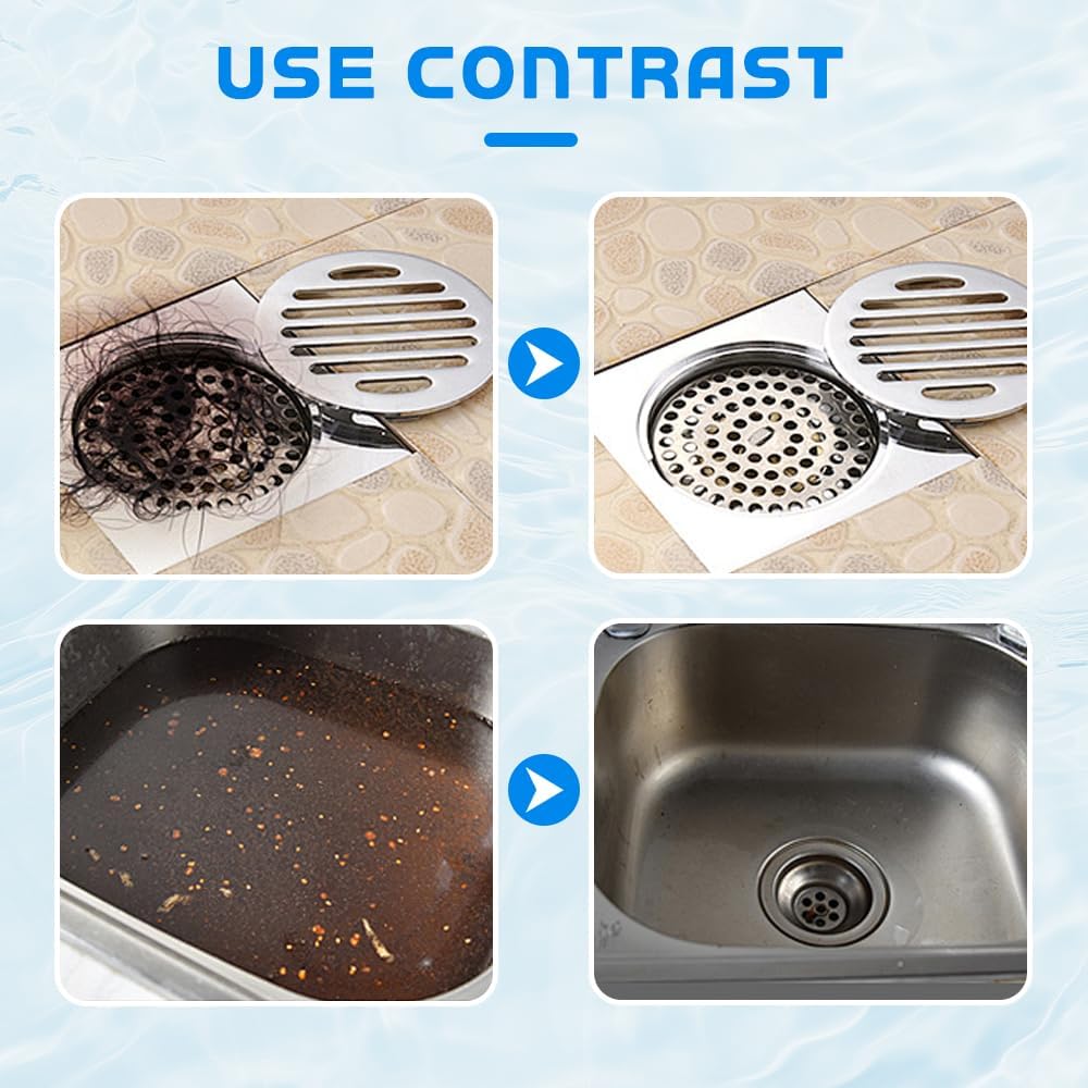 2025 New Sink Drain Cleaner, Sink and Drains Cleaner, Multi-functional Sink and Drains Cleaner Powder Cleaning, Drain Cleaner Foam Cleaner, Powerful Pipe Dredging Agent for Home Kitchen Toilet (2Pcs)