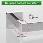 5-Pieces Bathroom Hardware Set Polished Chrome Towel Racks for Bathroom SUS304 Stainless Steel Towel Bar 23.6 Inch Bathroom Towel Holder Set Wall Mounted