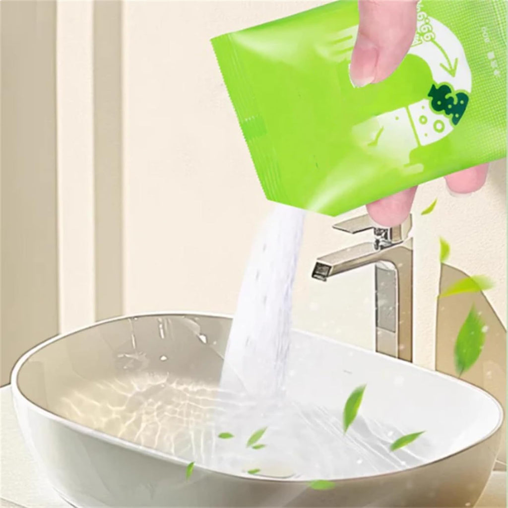 Powerful Pipeline Dredging Powder, 80g Powerful Sink And Drain Cleaner Powder, Drain Clog Remover Agent, Powerful Pipe Unclogger, Multi-Purpose Pipe Cleaner For Kitchen Bathroom Toilet (2PC)