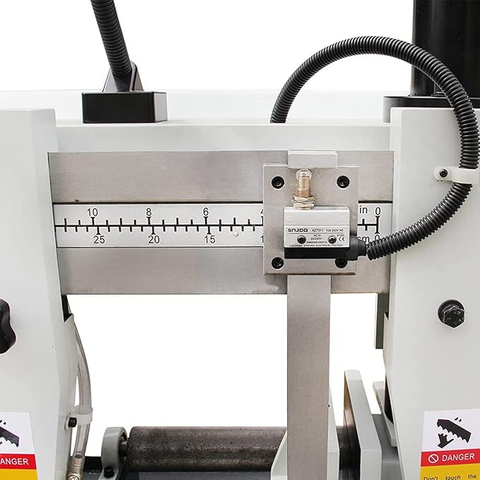 KAKA Industrial Metal Cutting Bandsaw 13.8 Inch Capacity Double Column Horizontal Band Saw Hydraulic Control Semi-Automatic for Metal Fabrication Shops,Industrial Workshops TGK-14