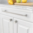 Amerdeco 10 Pack Brushed Satin Nickel Knurled Cabinet Pulls 9 Inch Center to Center Kitchen Cabinet Handles for Drawer Dresser, Cupboard and Wardrobe ZH0031