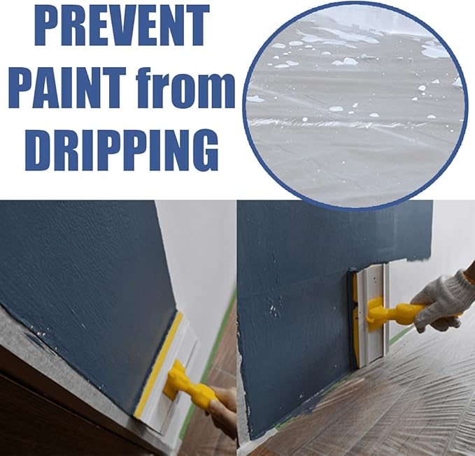 35 Pieces Plastic Drop Cloth, Multiple Waterproof Cloth Sheets for Painting, Dust-Proof and Rustproof, 35 Pieces 9x12 Feet Tarp, Furniture Cover