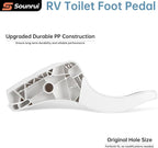 RV Toilet Foot Flush Pedal for Thetford High Profile Model Aqua-Magic Style II & Residence – OEM 42067 Replacement with Closet Flange, Hands-Free Kick Lever Assembly