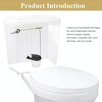 Toilet Handle Replacement Kit, Front Mount H59 Brass Lever, 2-Inch Universal Toilet Flush Valve Flapper, 9.88-Inch Stainless Steel Chain, Compatible with Most Toilets, WC Repair Parts.