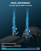 《Dual Antennas & 130°Wide Angle》Wireless Security Camera System Outdoor, Wireless Cameras for Home Security with Expandable 16CH 4K NVR, Surveillance Video Systems DVR Kits