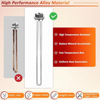 Mornajina 2 Packs 02582 Electric Water Heater Elements 4500W 240V, Hot Water Heater Replacement Parts Screw-in RV Hot Water Heater Fit Most Models, Straight Type